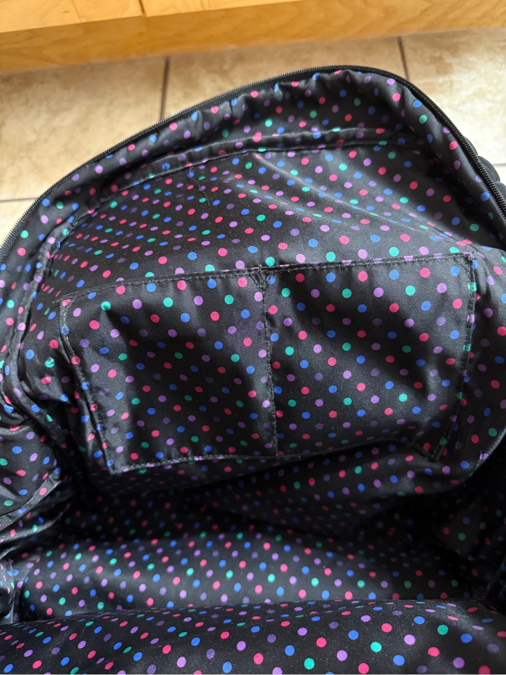 Vera Bradley Quilted Black Backpack - Picture 4 of 9